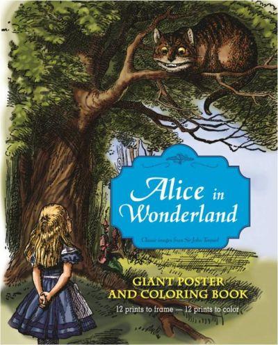 Alice in Wonderland Giant Poster and Colouring Book