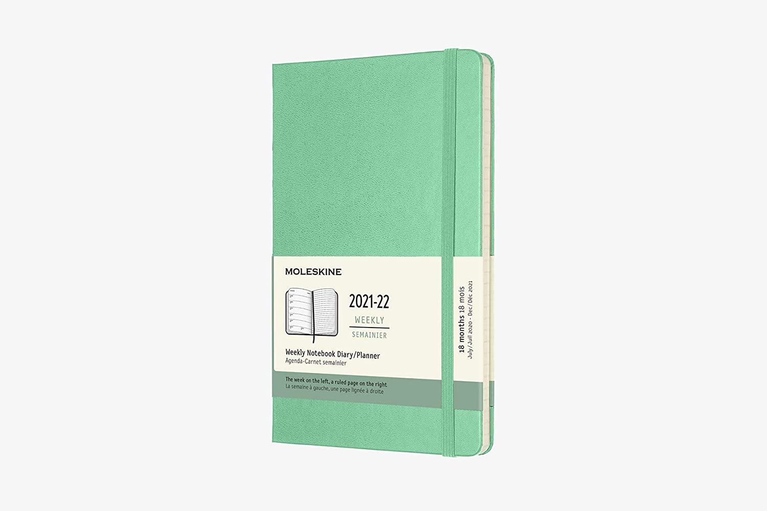 Moleskine 18M (07.21-2022) Weekly Notebook Large ICE GREEN