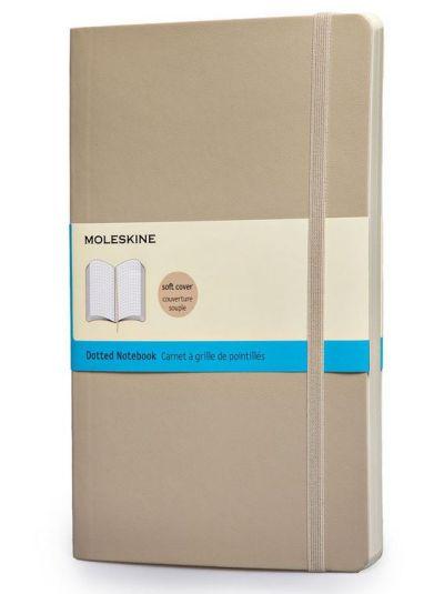 Moleskine Notebook Large Dotted Khaki Beige Soft COVER