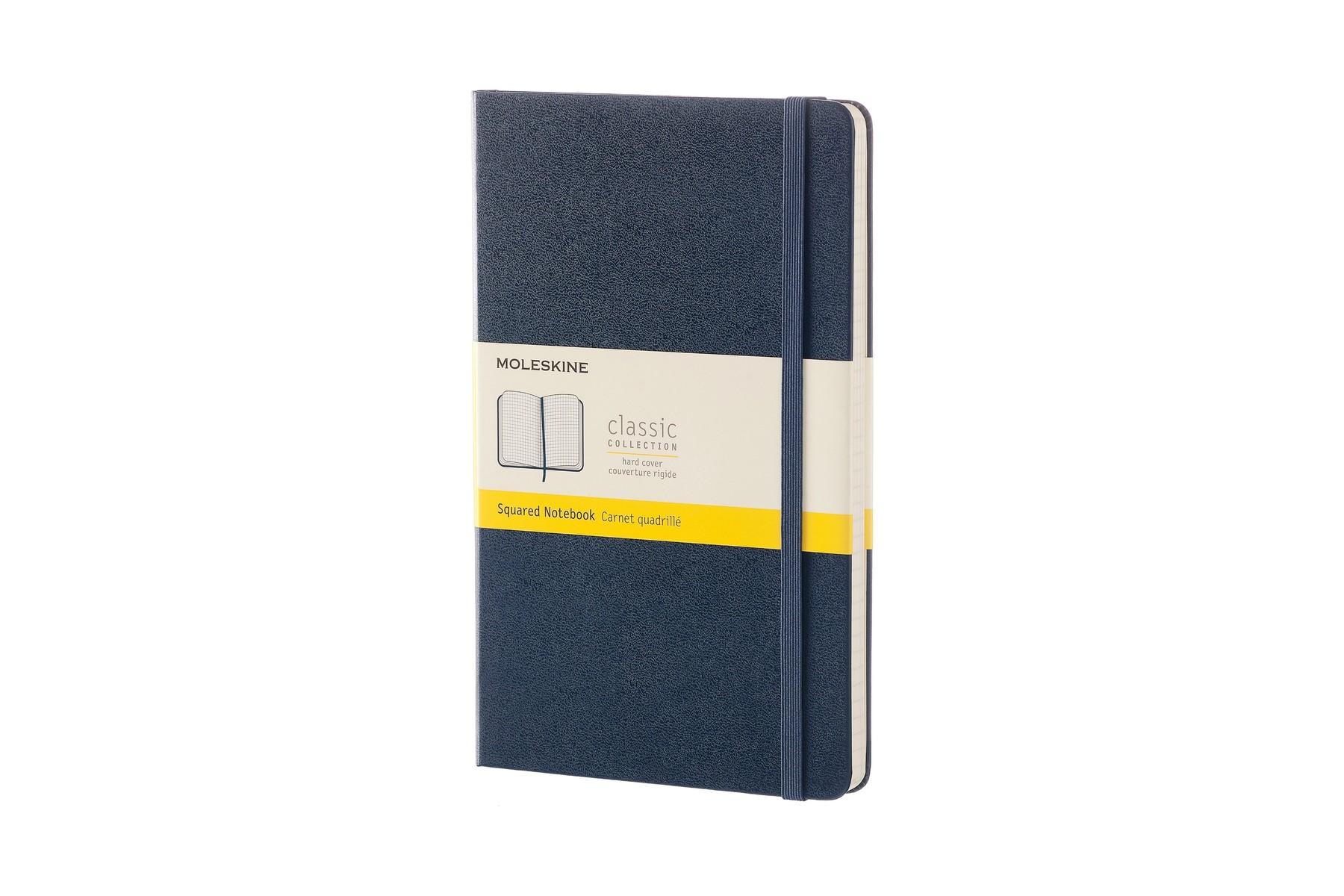 Moleskine Notebook Large Squared, Sapphire Blue, HARD COVER