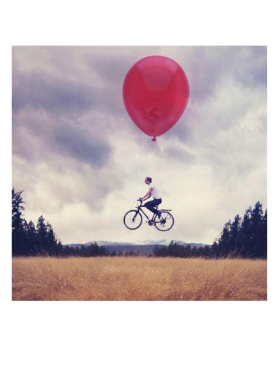 Õnnitluskaart Balloon Bicycle Birthday