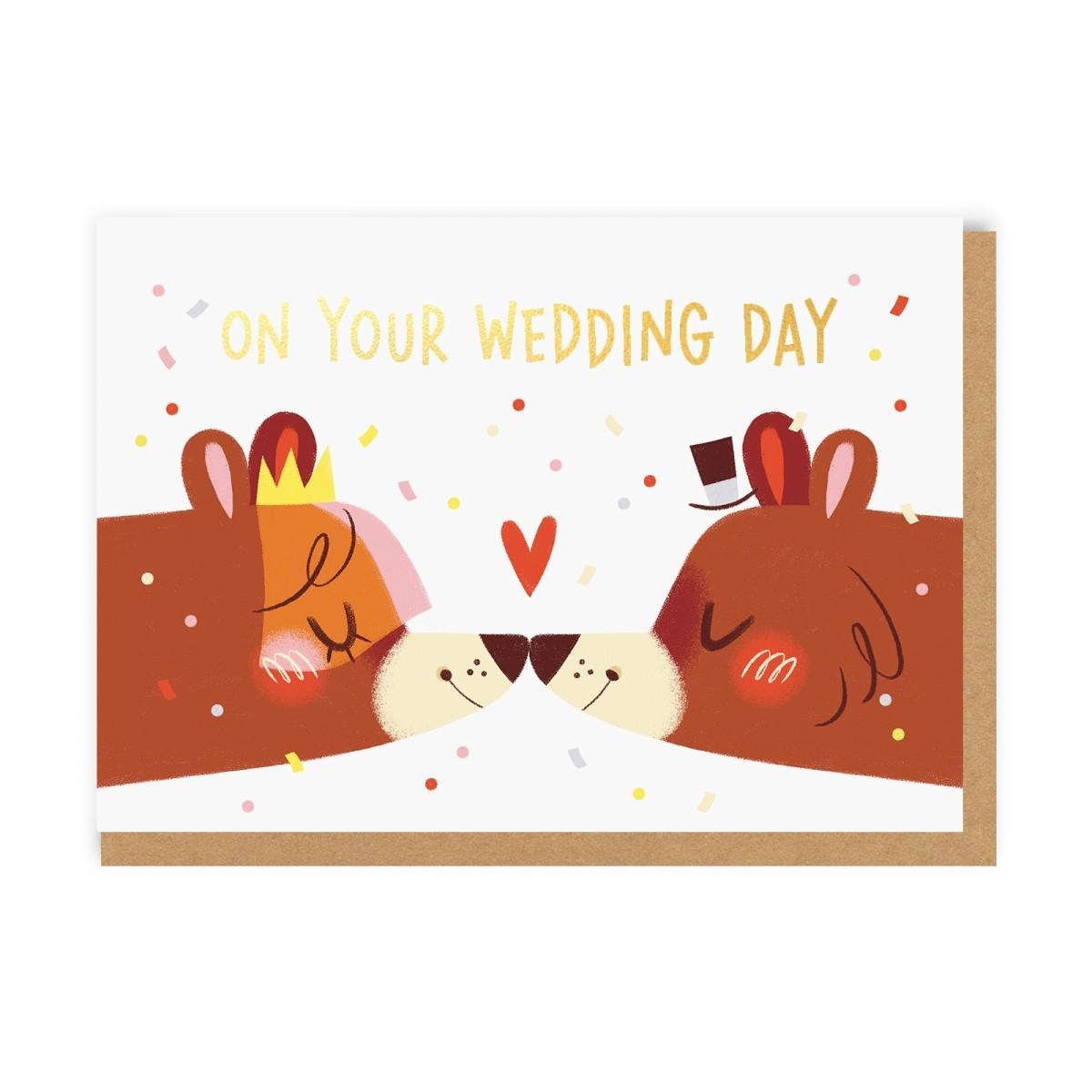 Õnnitluskaart Wedding Bears