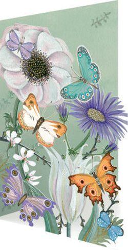 Õnnitluskaart Butterfly Floral