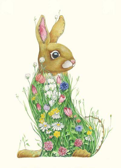 Õnnitluskaart Bunny in A Meadow