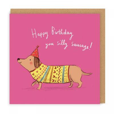 Õnnitluskaart Happy Birthday Silly Sausage
