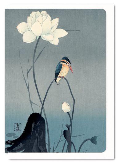 Õnnitluskaart Kingfisher With Lotus