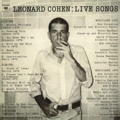 Leonard Cohen - Live Songs (1973) LP