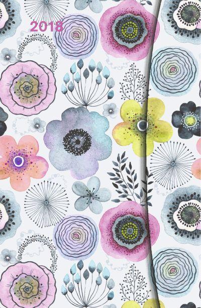 MAGNETO DIARY SMALL 2018: ABSTRACT FLOWERS