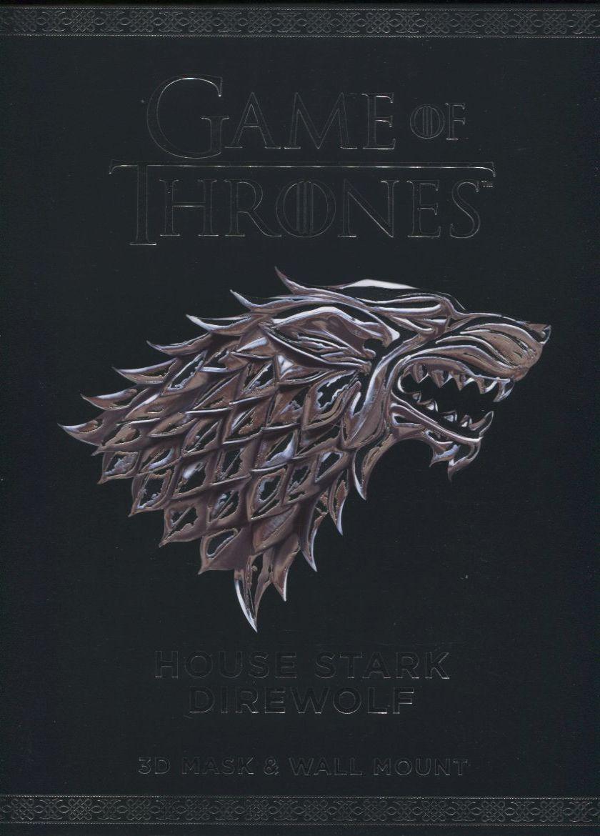 Game of Thrones: House Stark Direwolf. 3D Mask Andwall Mount