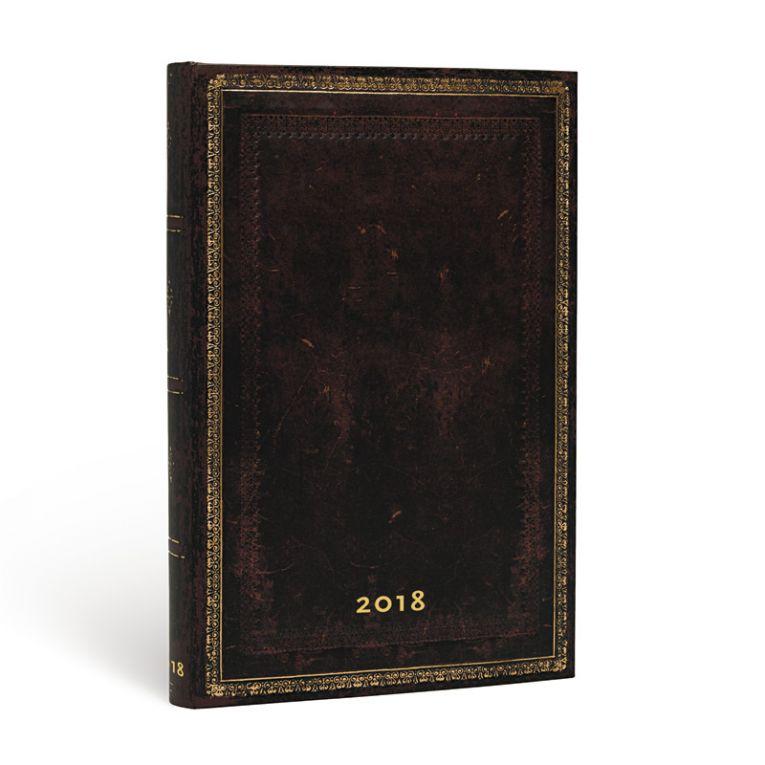 2018 PAPERBLANKS WEEK-AT-A-TIME MAXI VERTICAL BLAC