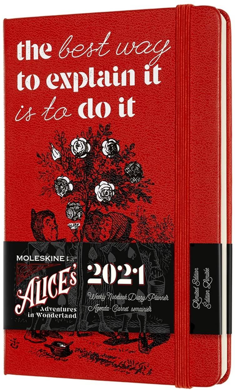 2021 Moleskine 12M Alice in Wonderland Weekly NoteBOOK POCKET, CARDS