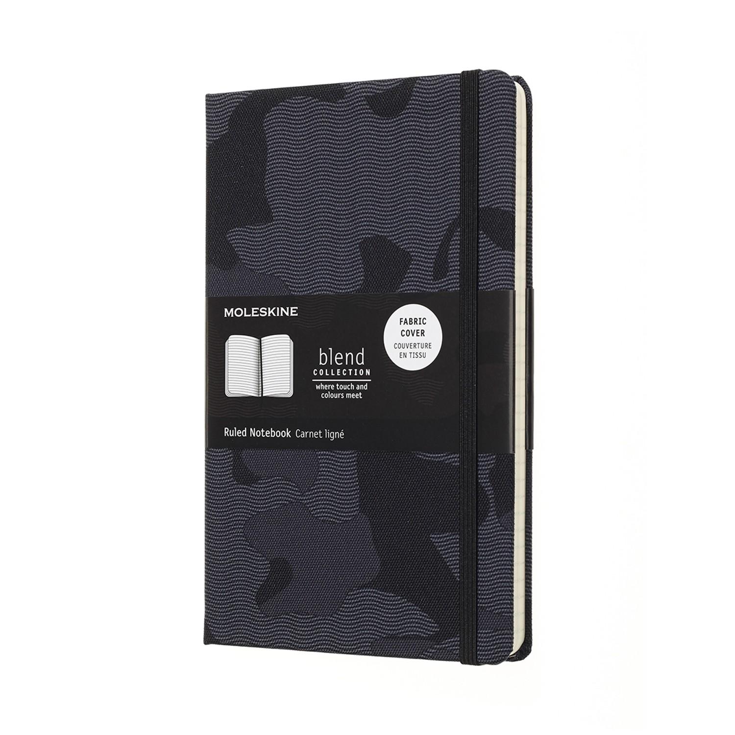 Moleskine Limited Collection Notebook Blend 18 LarGE RULED CAMOUFLAGE BLACK
