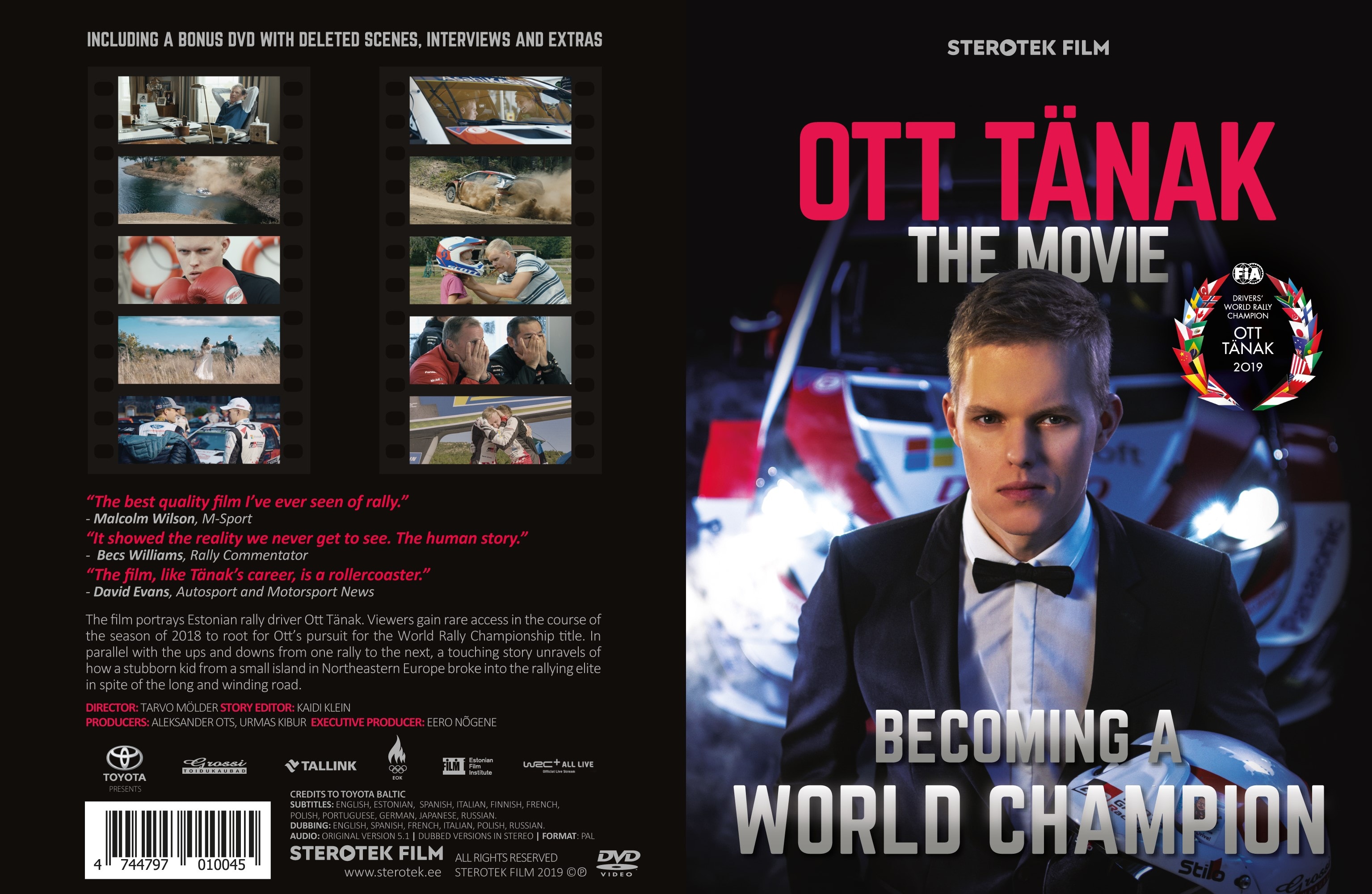OTT TÄNAK – THE MOVIE DVD FÄNNIPAKK