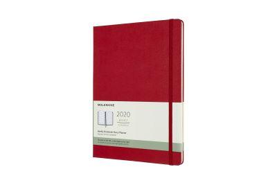 2020 Moleskine 12M Weekly Notebook Xlarge ScarletrRED HARD COVER
