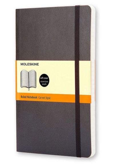 Moleskine Notebook Large Ruled Black Soft Cover