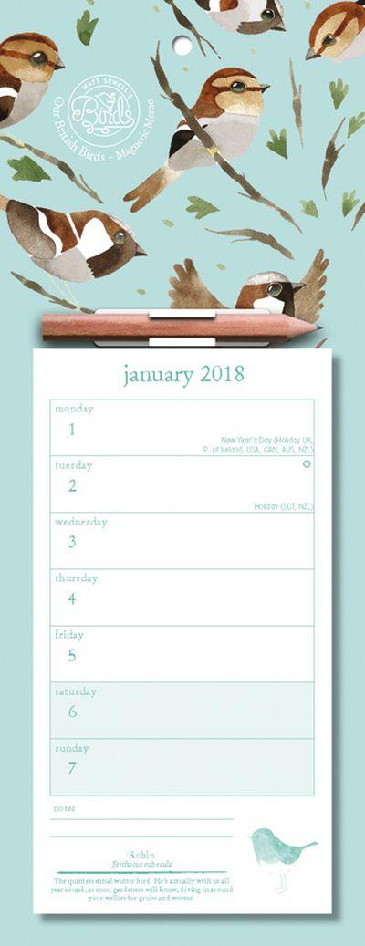 2018 Magnetic Slim Calendar Matt Sewell