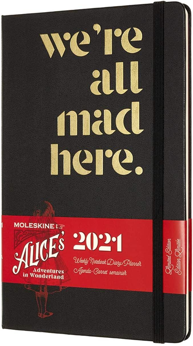 2021 Moleskine 12M Alice in Wonderland Weekly NoteBOOK LARGE, MAD