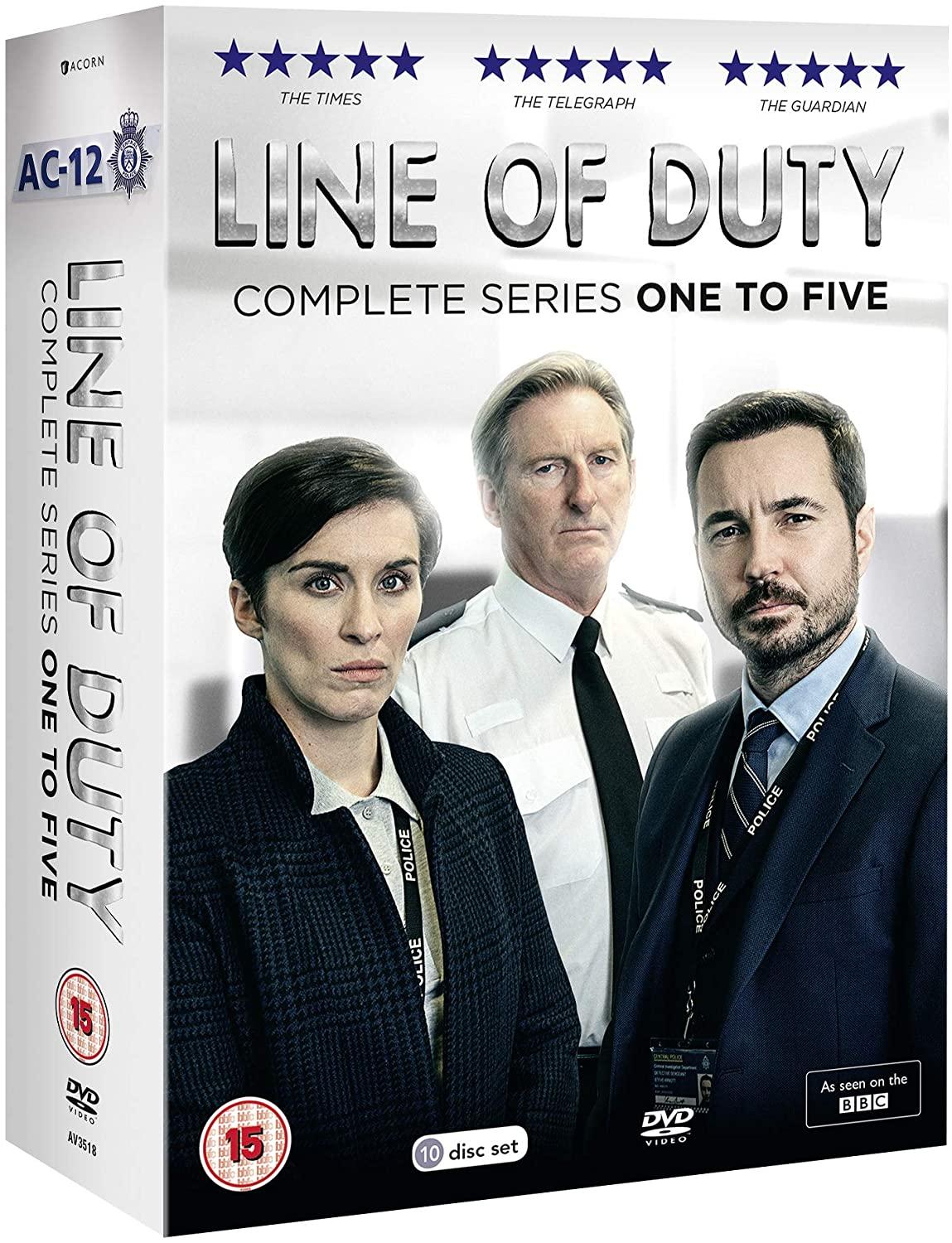 LINE OF DUTY: COMPLETE SERIES ONE TO FIVE 10DVD