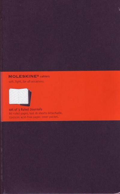 Moleskine Cahier Journals Large Ruled, Black, 3tk