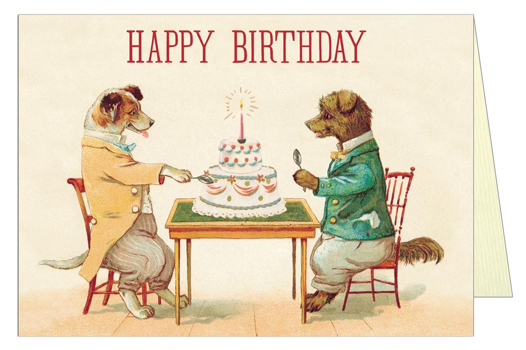 Õnnitluskaart Happy Birthday, Dogs & Cake
