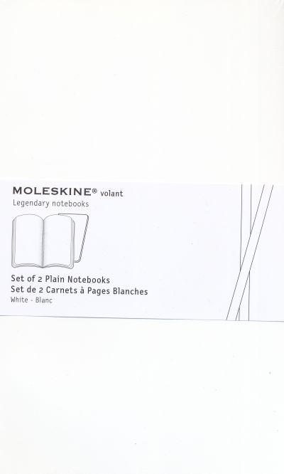 Moleskine Volant Journals Large Plain 2 Set White