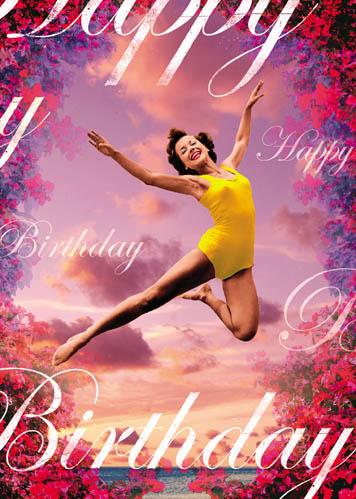 Õnnitluskaart Birthday Jumping Girl