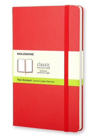 Moleskine Notebook Large Plain Red Hard Cover