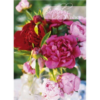 Õnnitluskaart Floral Birthday - Pink Peonies