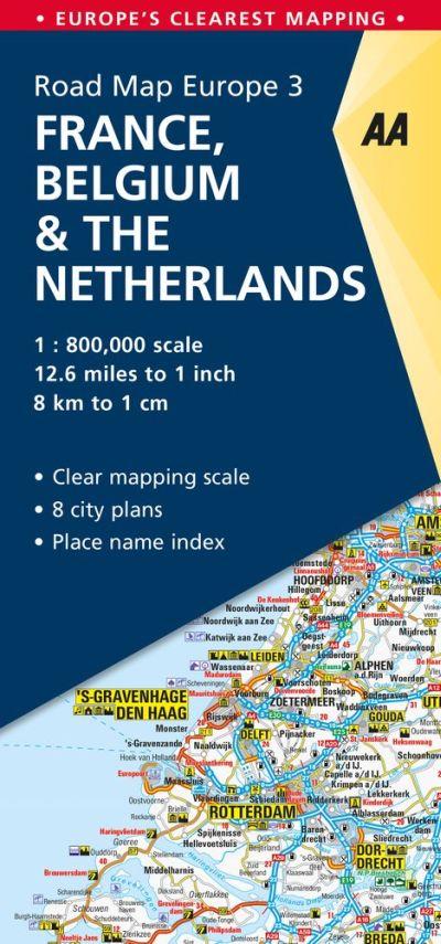 Aa Road Map France, Belgium & the Netherlands