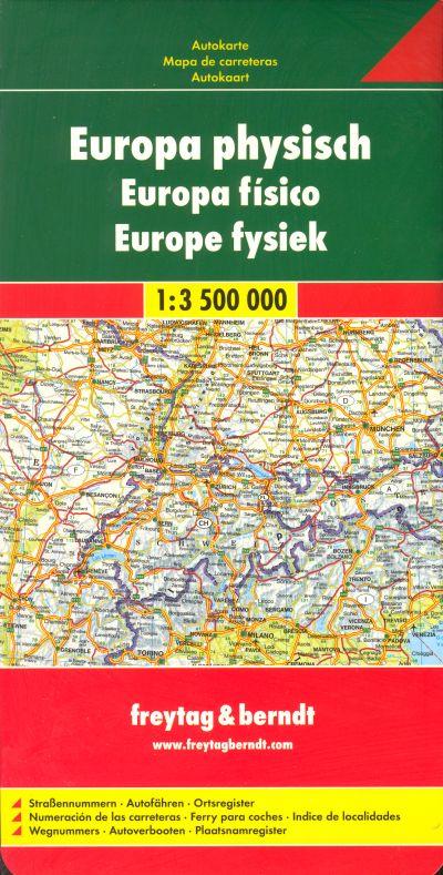 Europe Road Map Physical 1:3 500 000