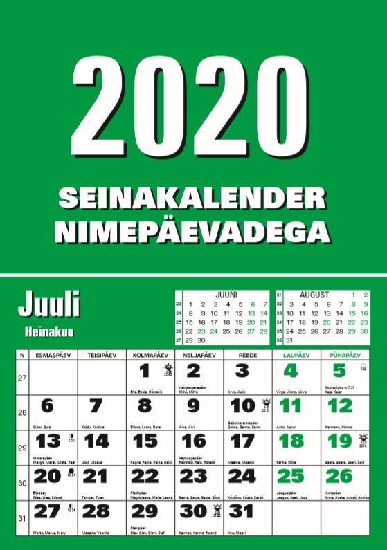 LIHTNE SEINAKALENDER A4 2020