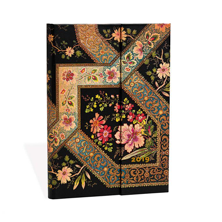 2019 Paperblanks Verso Midi Filigree Floral Ebony
