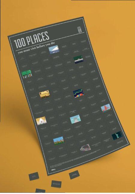 POSTER 100 PLACES YOU MUST VIS