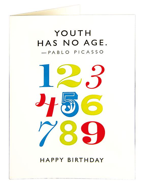 Õnnitluskaart Youth Has No Age