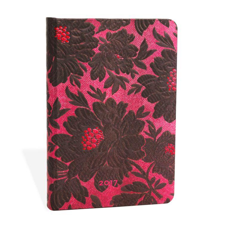 2017 Paperblanks Day-at-a-Time Mini Blck Dahlia