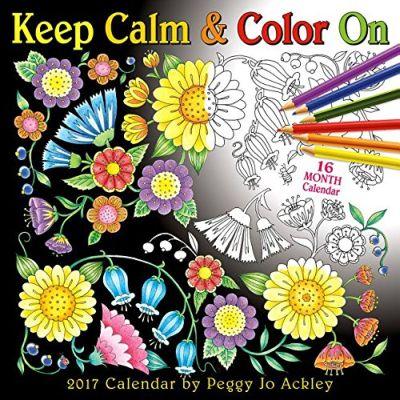 2017 Wall Calendar: Keep Calm and Color On