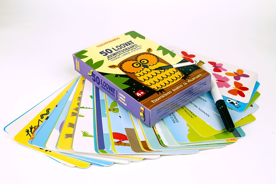 TEGEVUSKAARDID 50 LOOVAT JOONISTUSKAARTI. LOOMAD,LINNUD, PUTUKAD