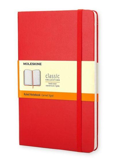 Moleskine Notebook Large Ruled Red Hard Cover