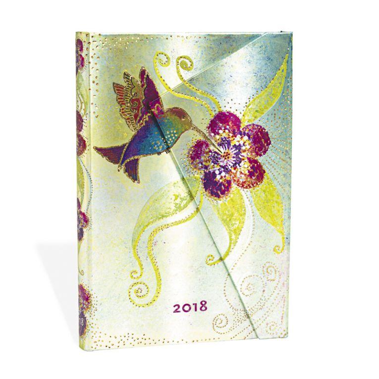2018 PAPERBLANKS WEEK-AT-A-TIME MINI VERSO HUMMING