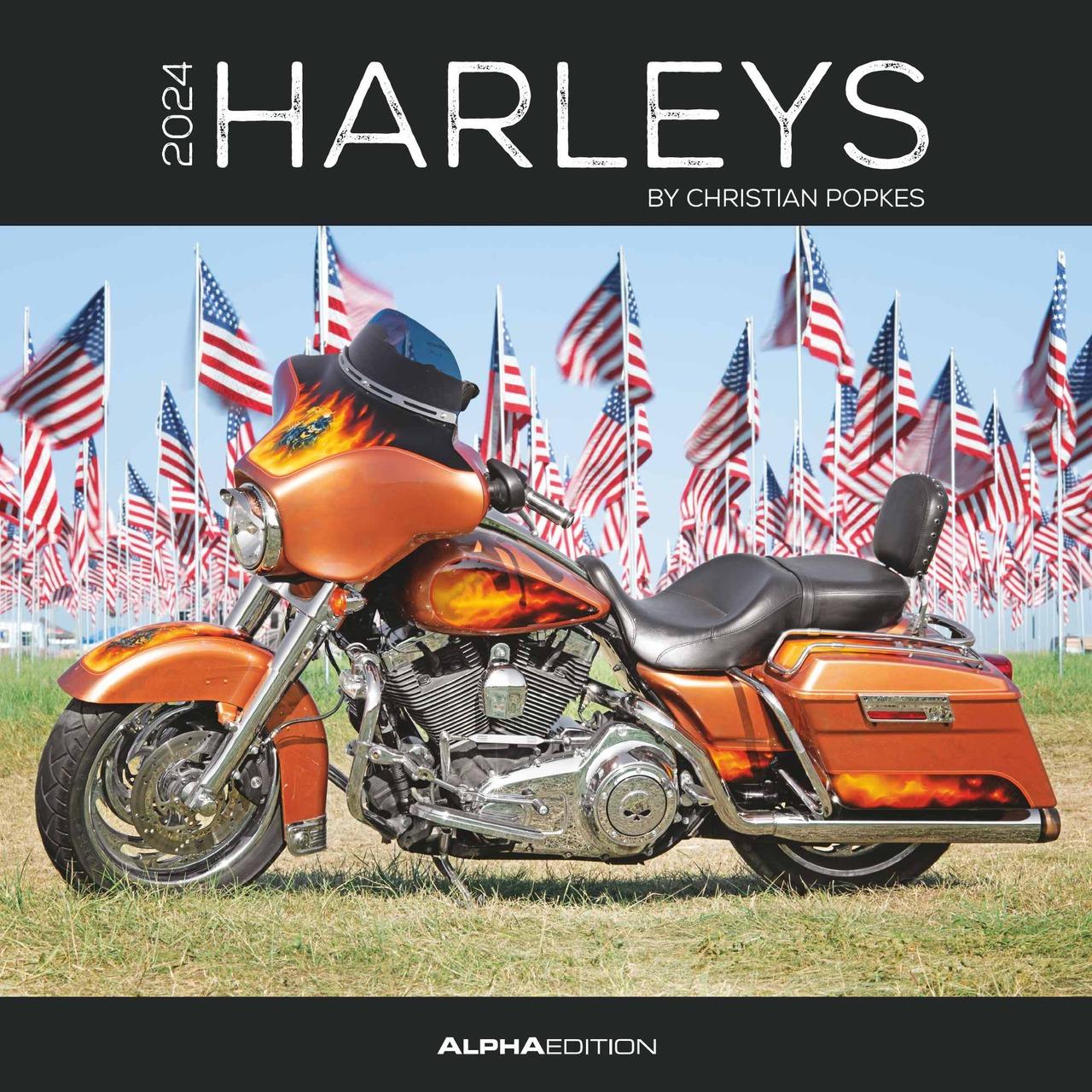 2024 seinakalender Harleys, 30x30cm