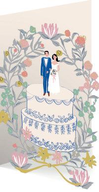 Õnnitluskaart Couple on Cake