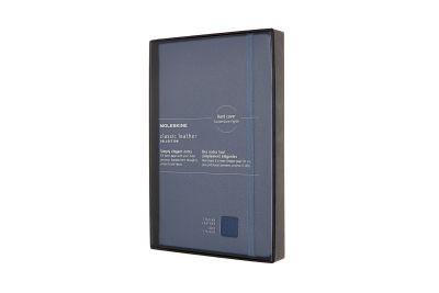 Moleskine Notebook Leather Large Ruled Forget-Me-NOT BLUE HARD COVER BOX
