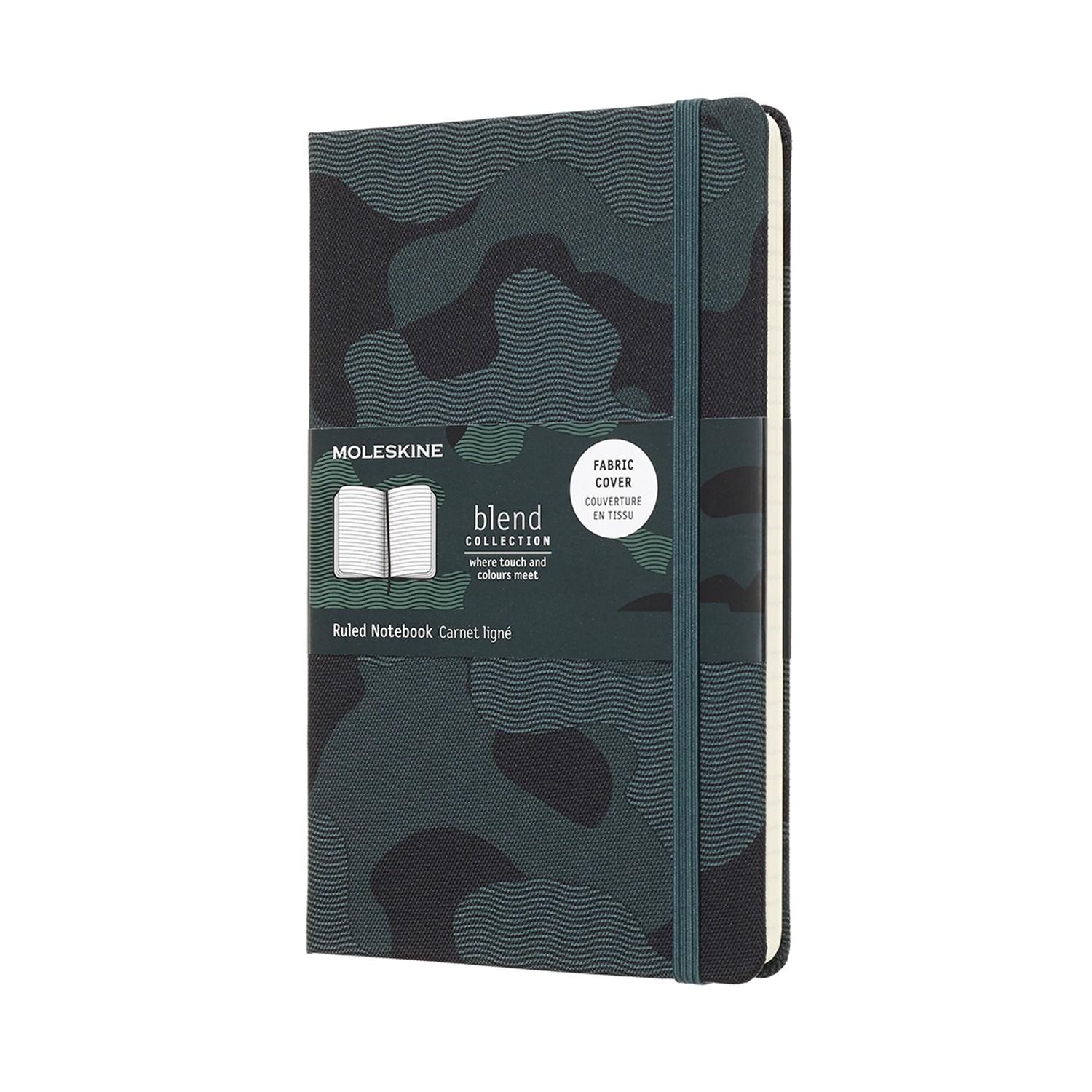 Moleskine Limited Collection Notebook Blend 18 LarGE RULED GAMOUFLAGE GREEN
