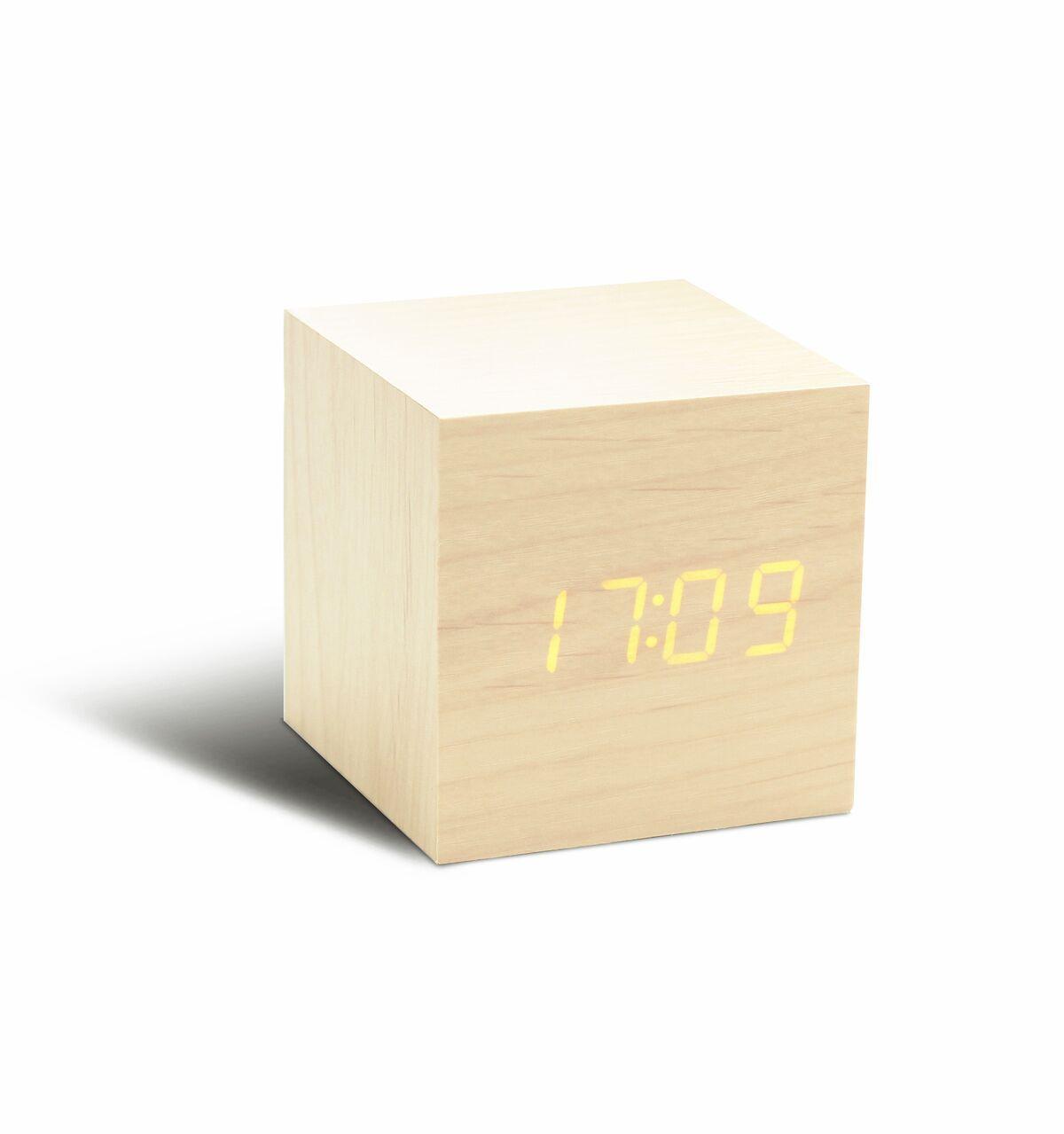 Äratuskell Cube Maple Click Clock