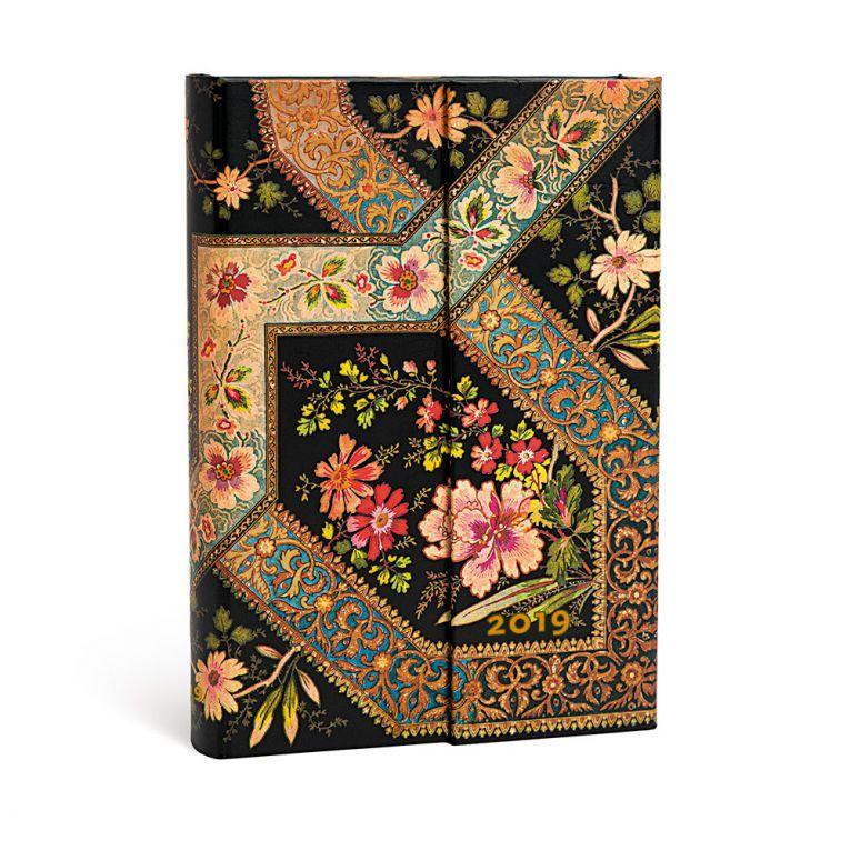 2019 Paperblanks Day-At-A-Time Mini Filigree Floral Ebony