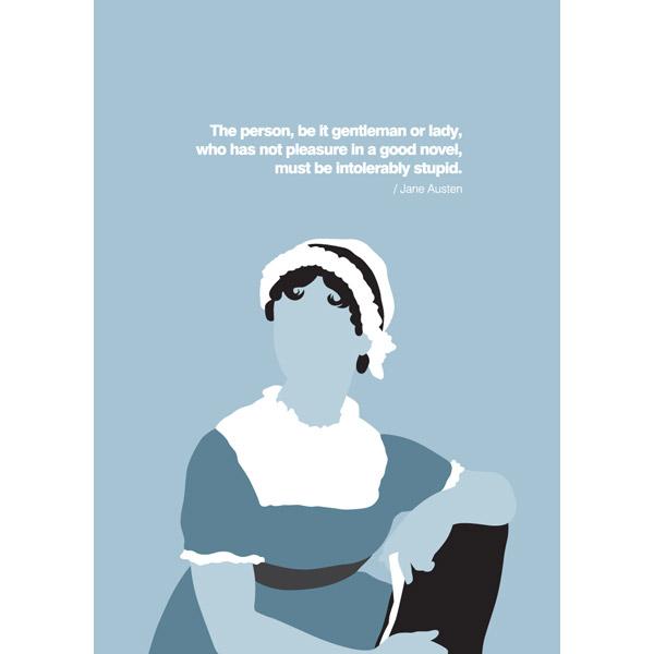Õnnitluskaart Wordsmith: Jane Austen