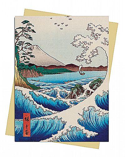 Õnnitluskaart Sea at Satta (Hiroshige)