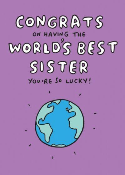 Õnnitluskaart World's Best Sister