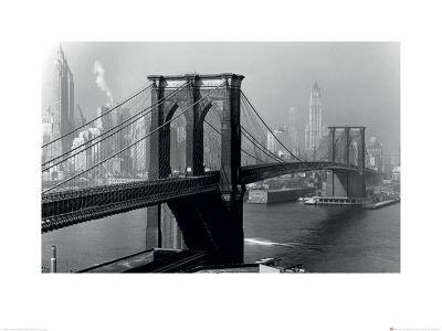POSTER TIME LIFE - BROOKLYN BRIDGE, NEW YORK 1946, 60X80
