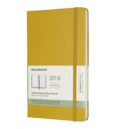Moleskine 2017-18 18M Weekly Notebook Large MapleyYELLOW HARD COVER